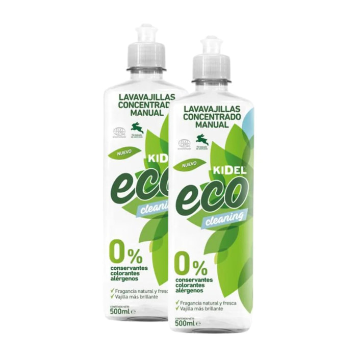 Pack 2x Kidel Lavavajillas Mano Eco Mimidu 500 ml