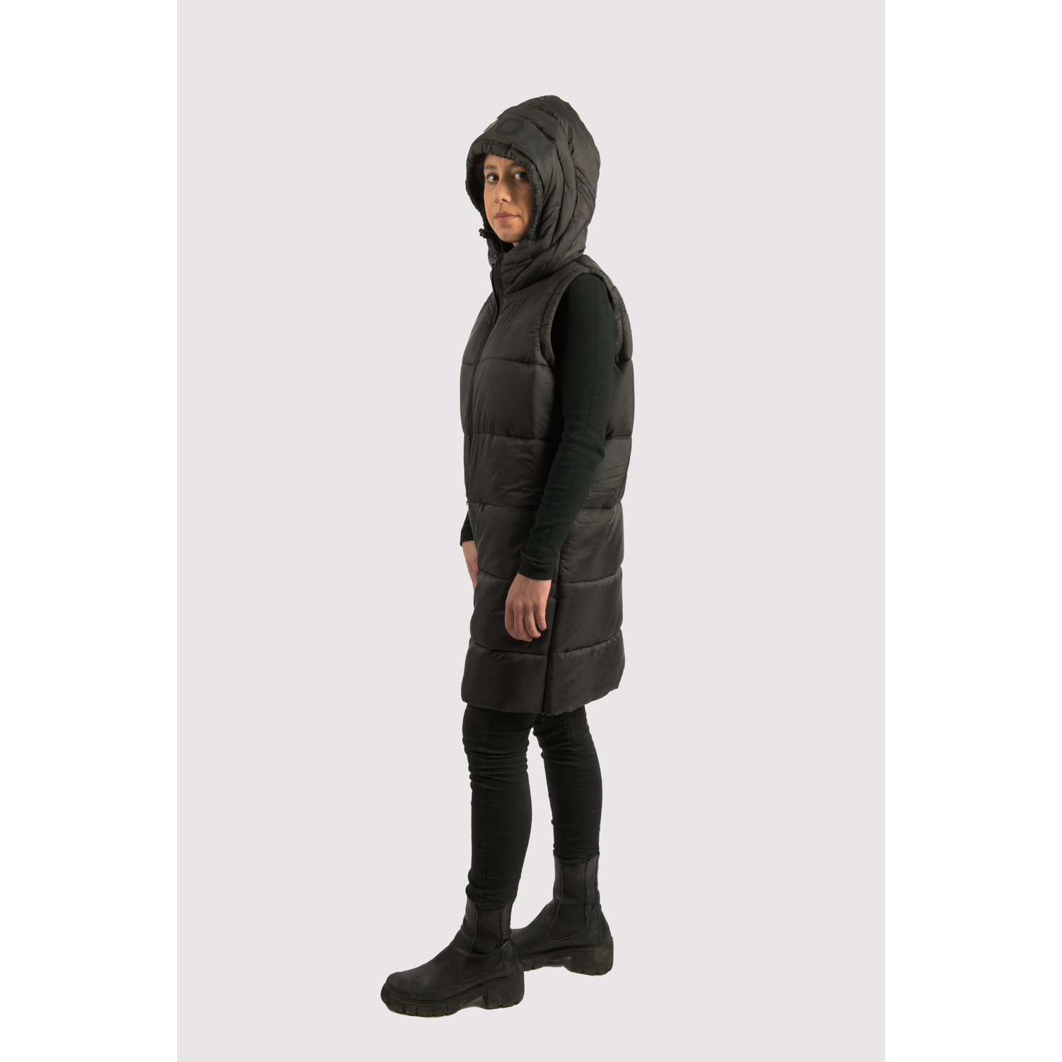 Gilet lungo Barcelona di ECOON - Nero
