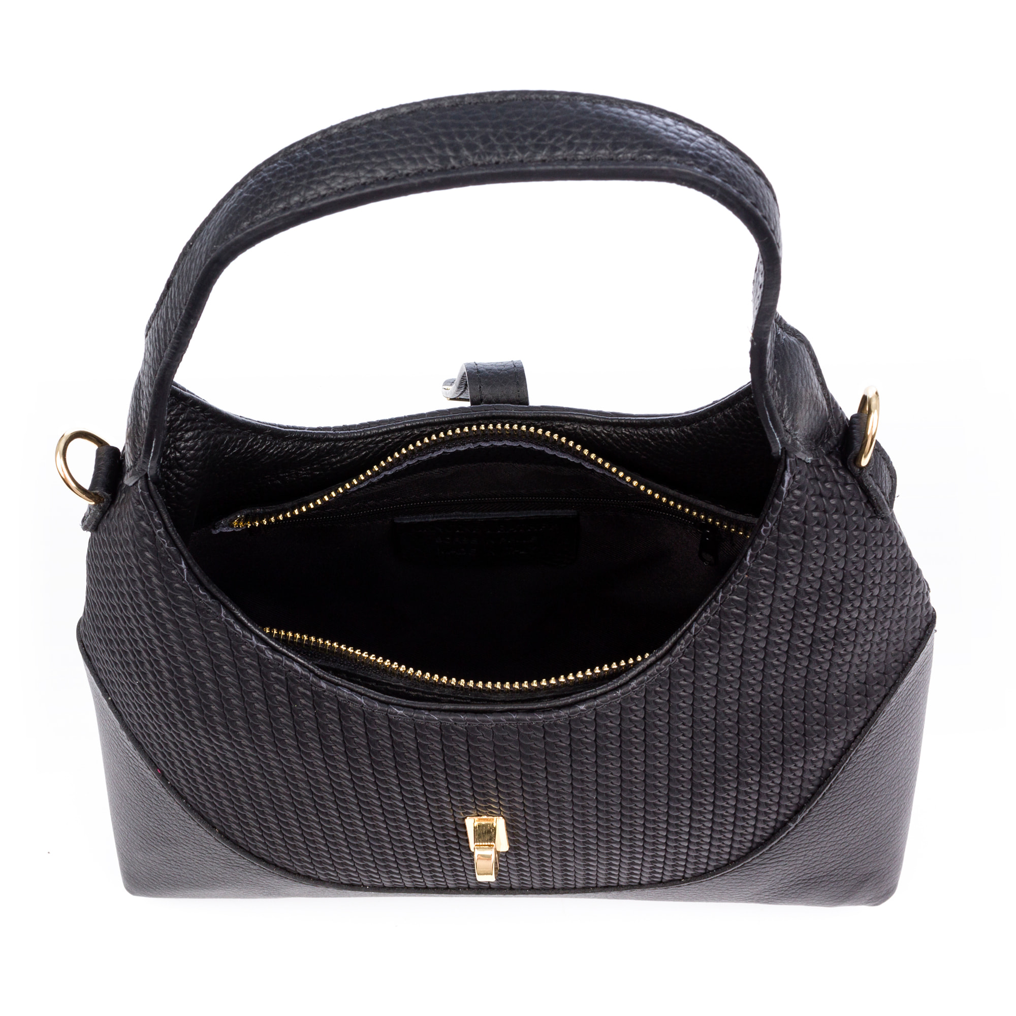 Belgioioso Bolso de hombro Mujer. Piel auténtica acabado Dollaro estampado