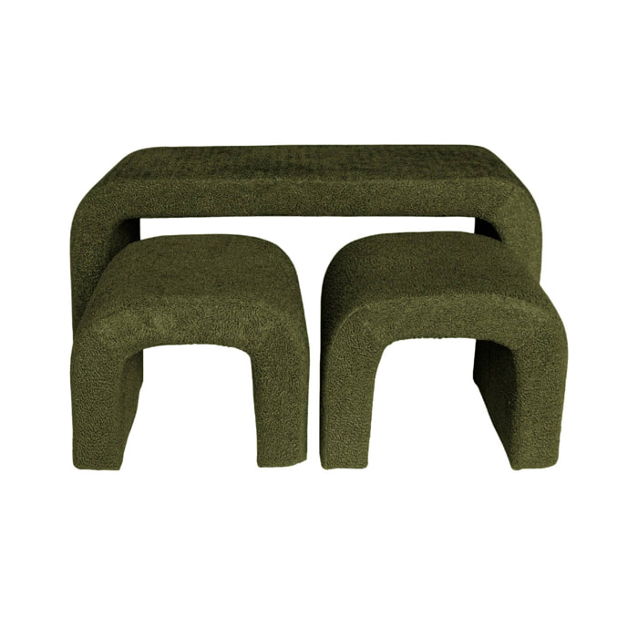 Banc et tabourets gigognes bouclette  INO