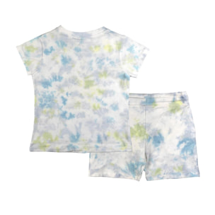 Set da bambina con t-shirt e pantaloncini in cotone Leone Rainbow