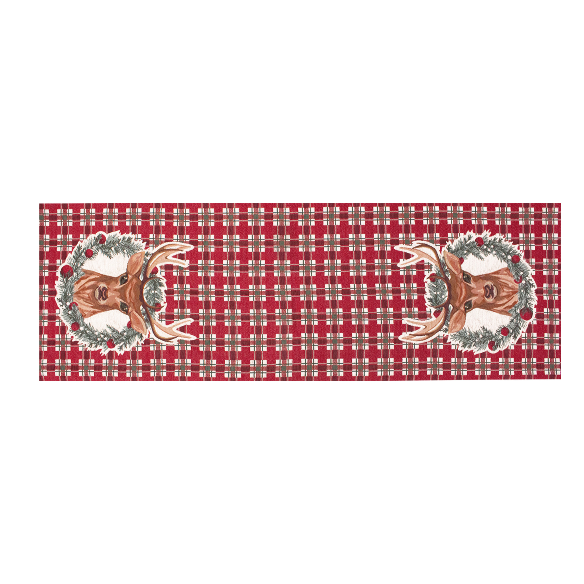 Runner Natalizio Renne 40x140 cm Gobelin Jacquard