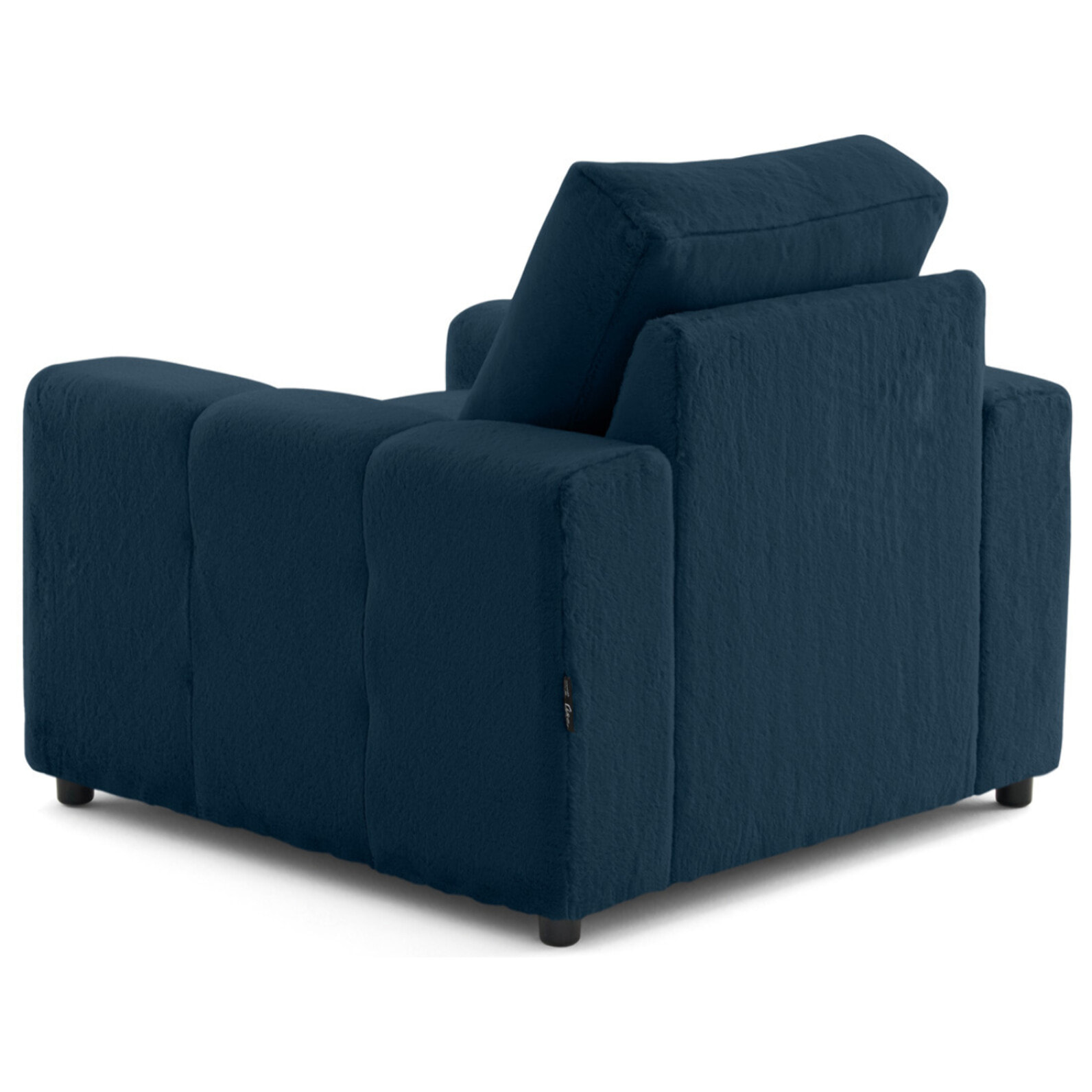 Crocus - fauteuil en fausse fourrure - Bleu