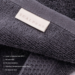 Toalla Gris 100% algodón 550gsm logo bordado scalpers home