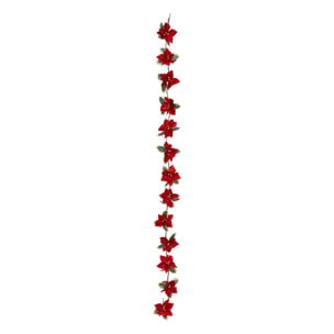 Guirlande poinsettia 1,80 m plastique