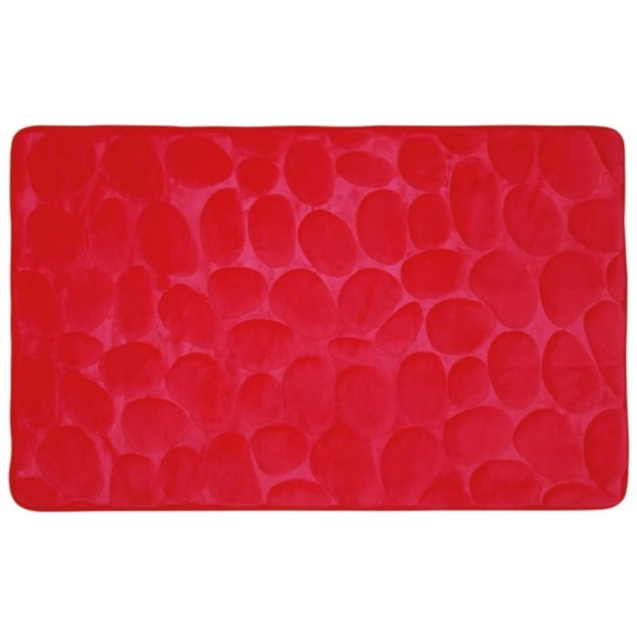 Tapis de bain Microfibre PEBBLE Rouge MSV