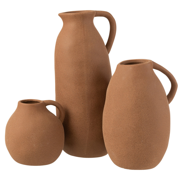 J-Line vase Cruche - céramique - brun - large - 36 cm de hauteur