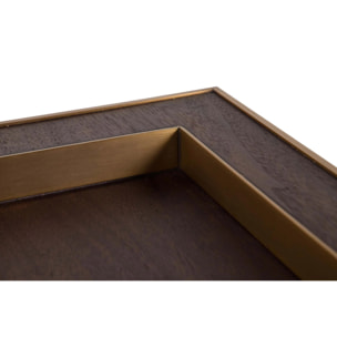 Mesa Auxiliar Mdf Acero Inoxidable Noblesse 50x50x50 Cm