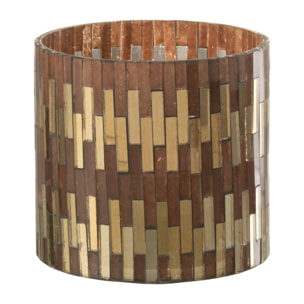 J-Line photophore Chic - verre - marron/or - medium