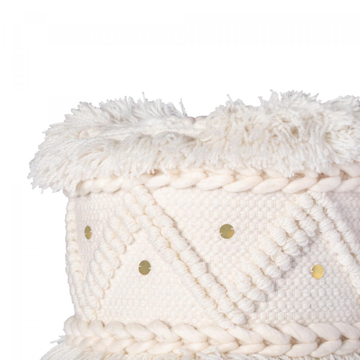 Tabouret VOJE Partiellement fabriqué à la main en Laine