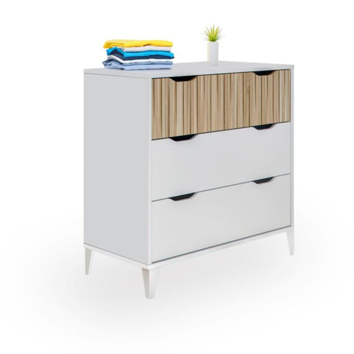 Cómoda Nitza On Blanco Artik (Blanco Mate) - Natur