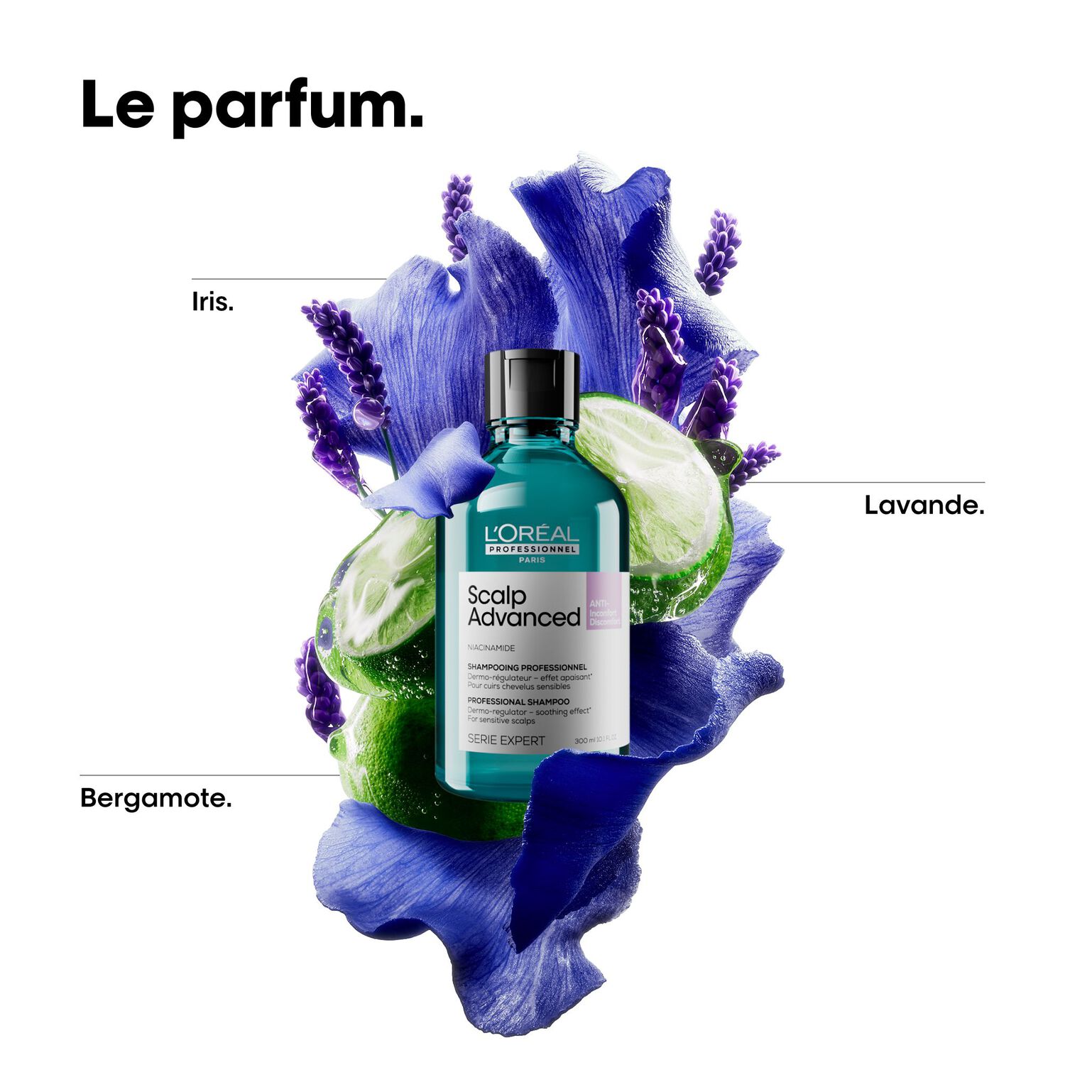 Série Expert Scalp Advanced Anti-Inconfort - Shampooing Dermo-Regulateur Effet Apaisant - Cuirs Chevelus Sensibles 300 ml