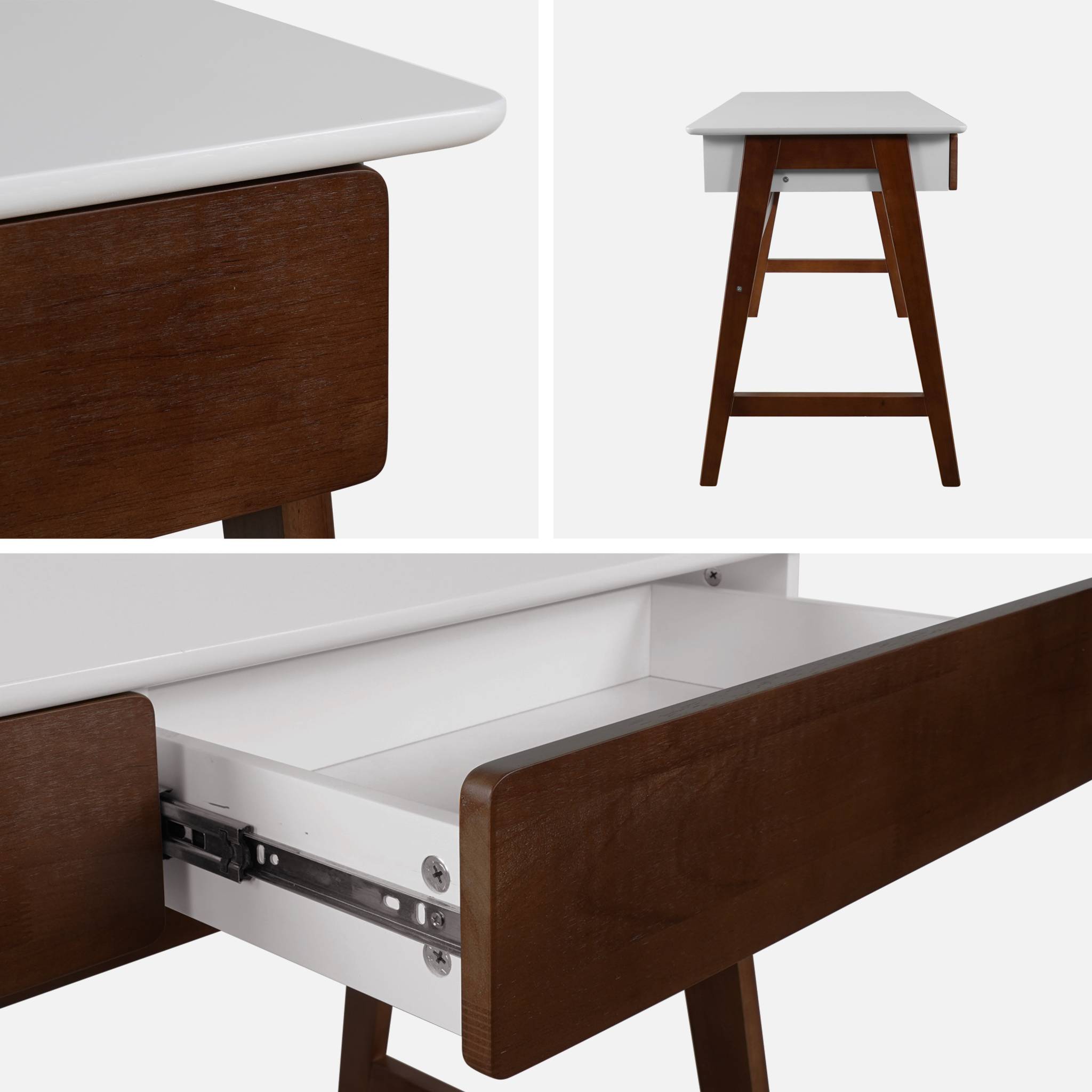 Bureau décor bois 2 tiroirs TOMMY