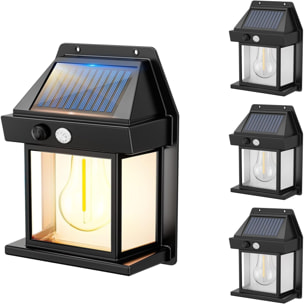 4 Applique solaire sensor SUNFLARE 30LM