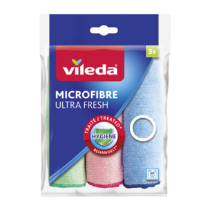 Vileda - Pack de 6 - Lavette MF ultra fresh x3