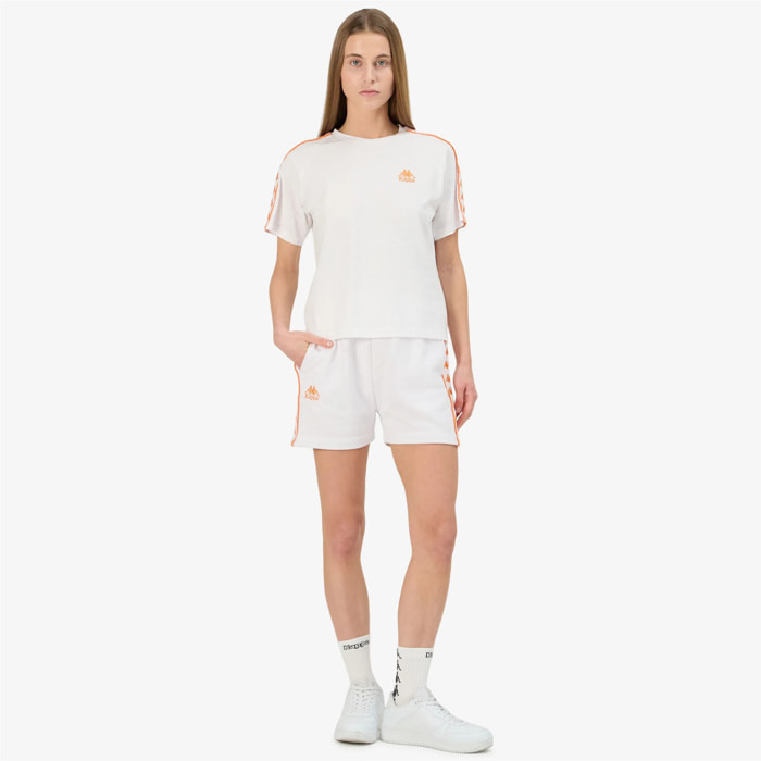 Kappa - Pantaloni Corti Donna Bianco - 222 Banda Ivissa