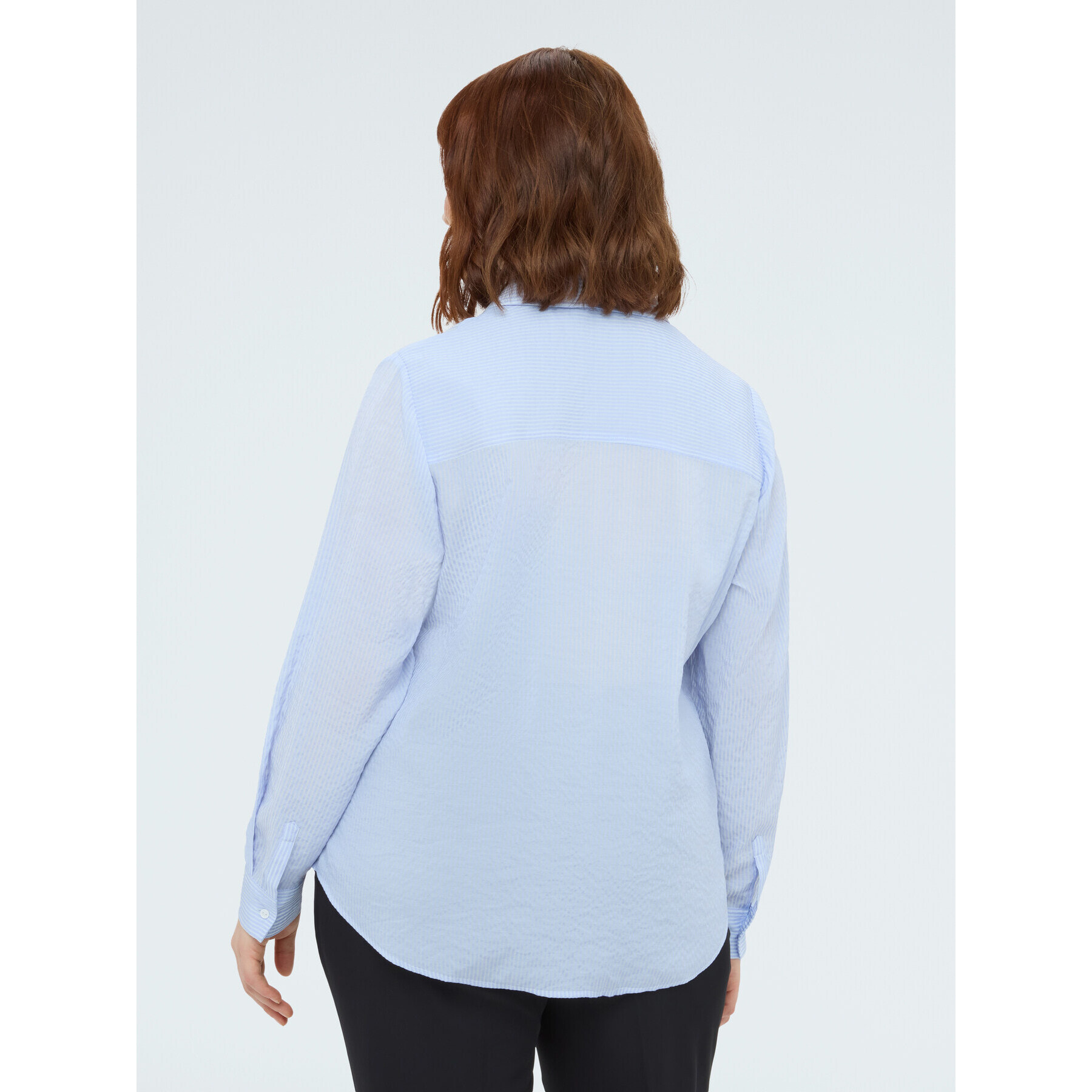 Fiorella Rubino - Camisa con volantes y flor - Light - blue