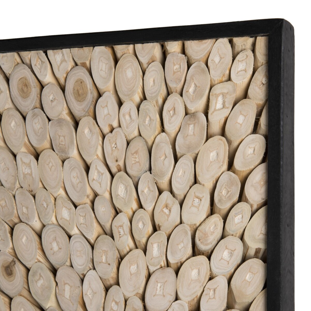 SAM - Décoration murale rectangulaire 100x40cm branches bois Teck nature