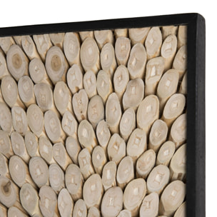 SAM - Décoration murale rectangulaire 100x40cm branches bois Teck nature