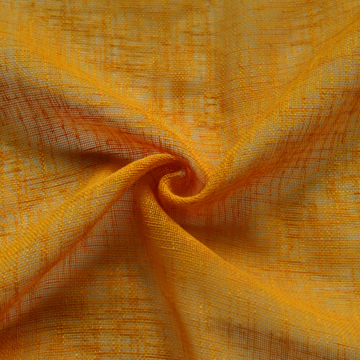 Voilage   - Effet lin fluide - Jaune Ocre