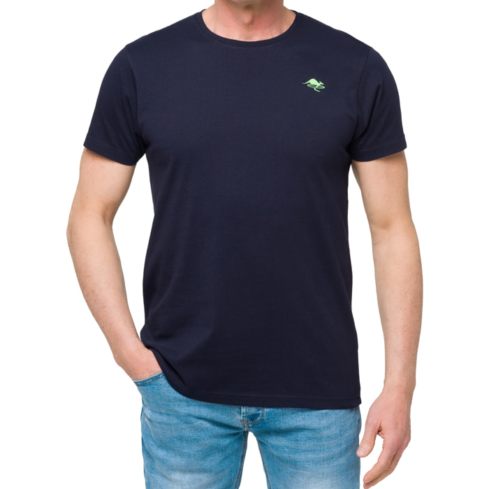 Camiseta de algodón 150 gr Hot Buttered LIZARD Azul Marino
