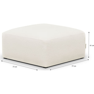 Pouf modulable en tissu bouclette - MODULO