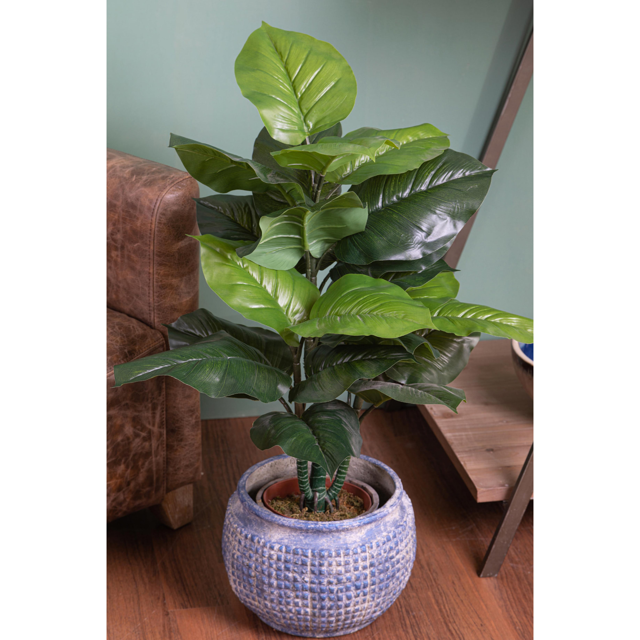 Pothos In Vaso Con 22 Foglie. Altezza 75 Cm - Pezzi 1 - 50X75X50cm - Colore: Verde - Bianchi Dino - Piante Artificiali