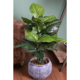 Pothos In Vaso Con 22 Foglie. Altezza 75 Cm - Pezzi 1 - 50X75X50cm - Colore: Verde - Bianchi Dino - Piante Artificiali