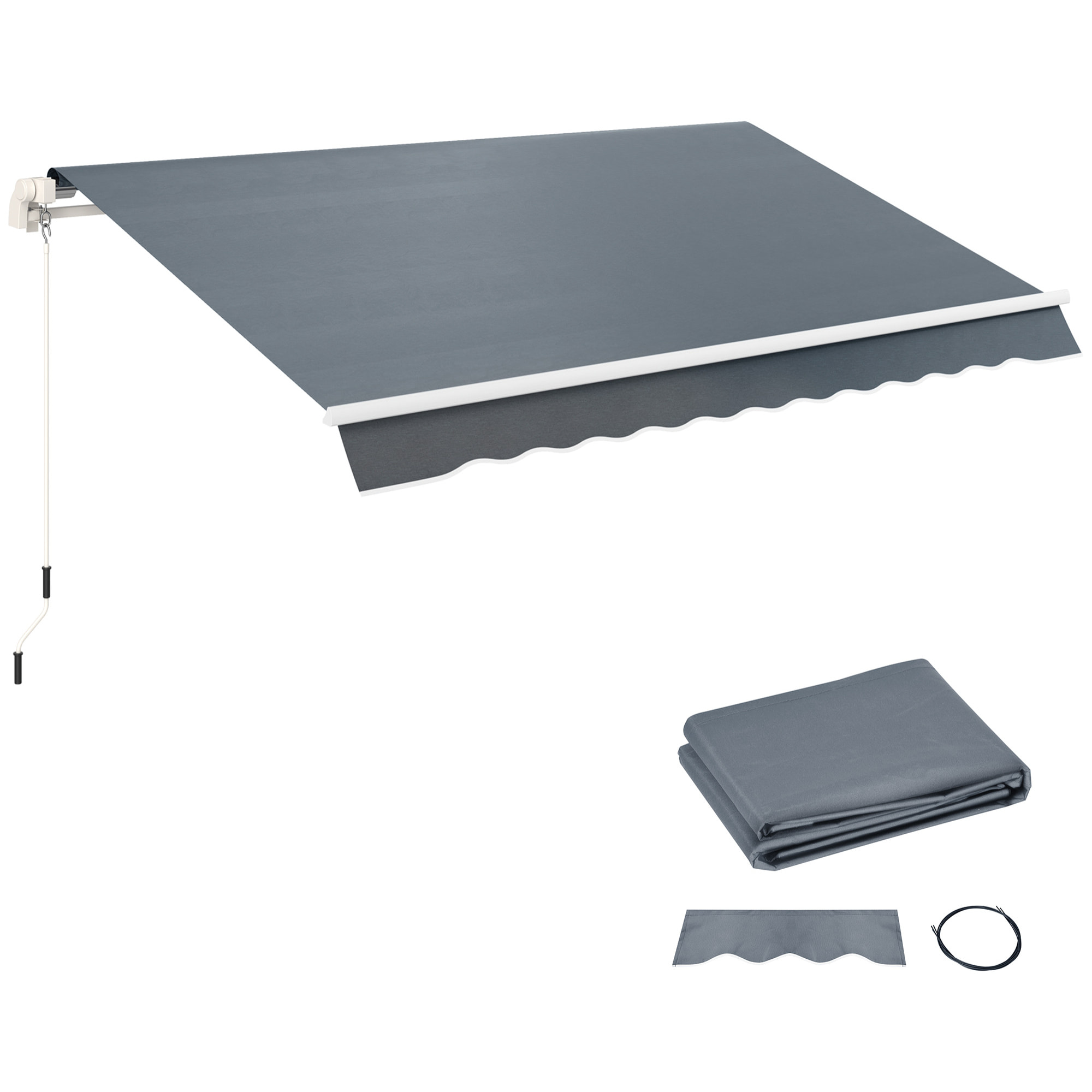 Techo de Repuesto para Toldo 2,8x2,5 m Toldo de Lona con Protección UV 50+ Impermeable Tela de Repuesto para Patio Terraza Jardín Gris