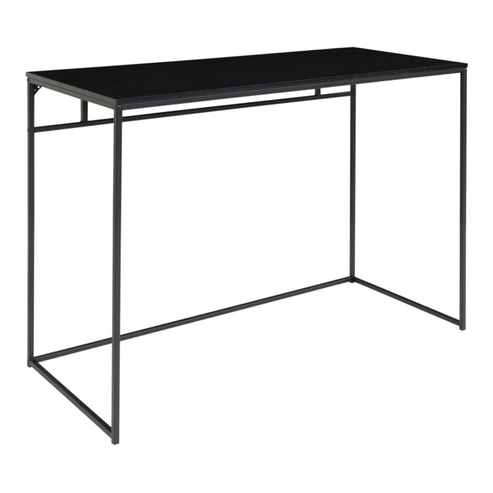 Scrivania Vita in nero con struttura in acciaio, 100×45×75 cm