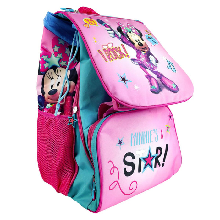 Zaino Scuola Estensibile Minnie Disney Lei Disney Rosa