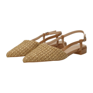 Décolleté sling back Donna Tata Italia Cammello