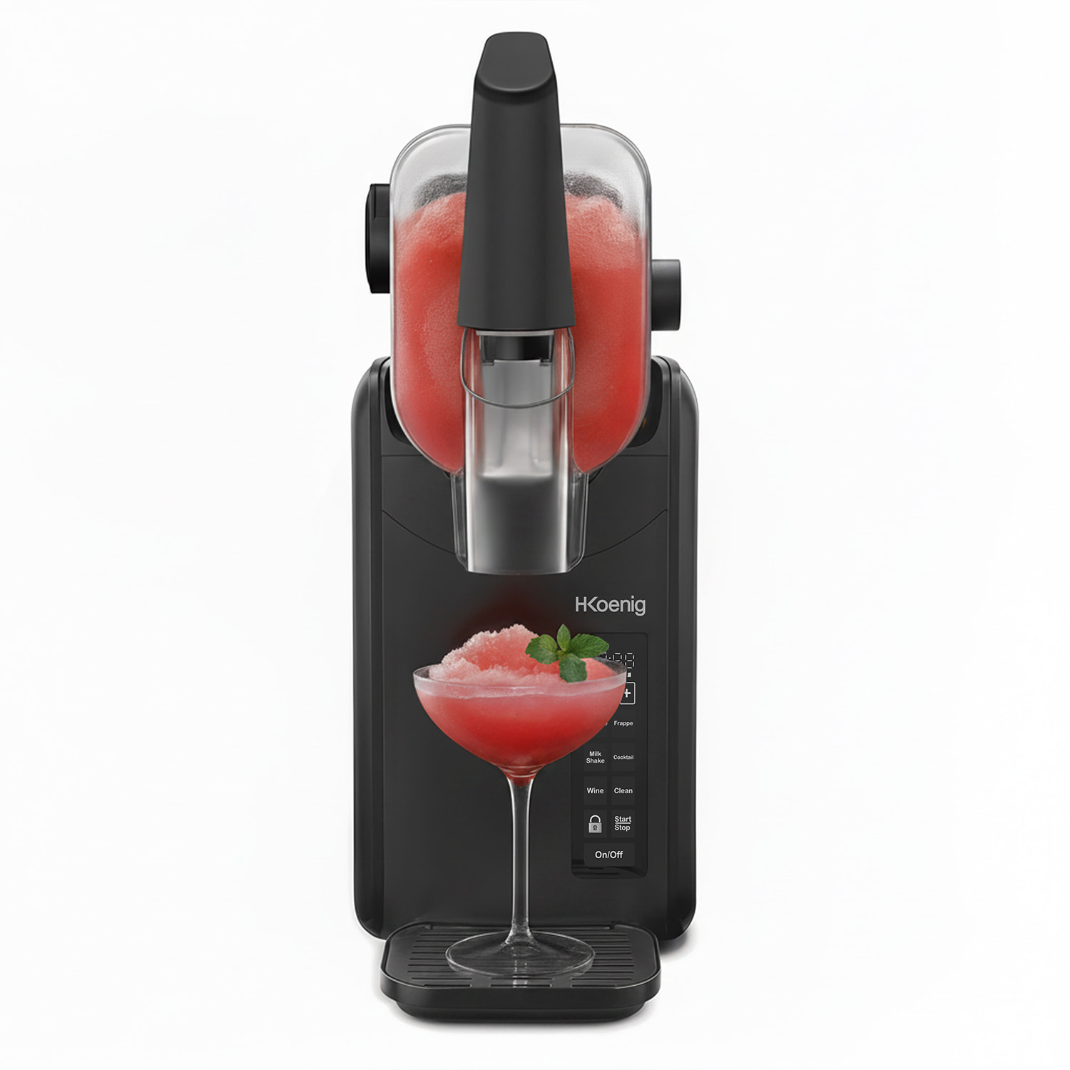 Máquina de granizados SLH800 H.Koenig 2,5L | Granizadora para slush, frappé, milkshakes y cócteles helados | 5 programas | Compatible con bebidas frozen