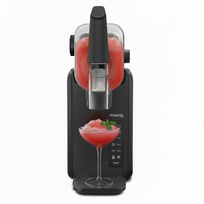 Máquina de granizados SLH800 H.Koenig 2,5L | Granizadora para slush, frappé, milkshakes y cócteles helados | 5 programas | Compatible con bebidas frozen