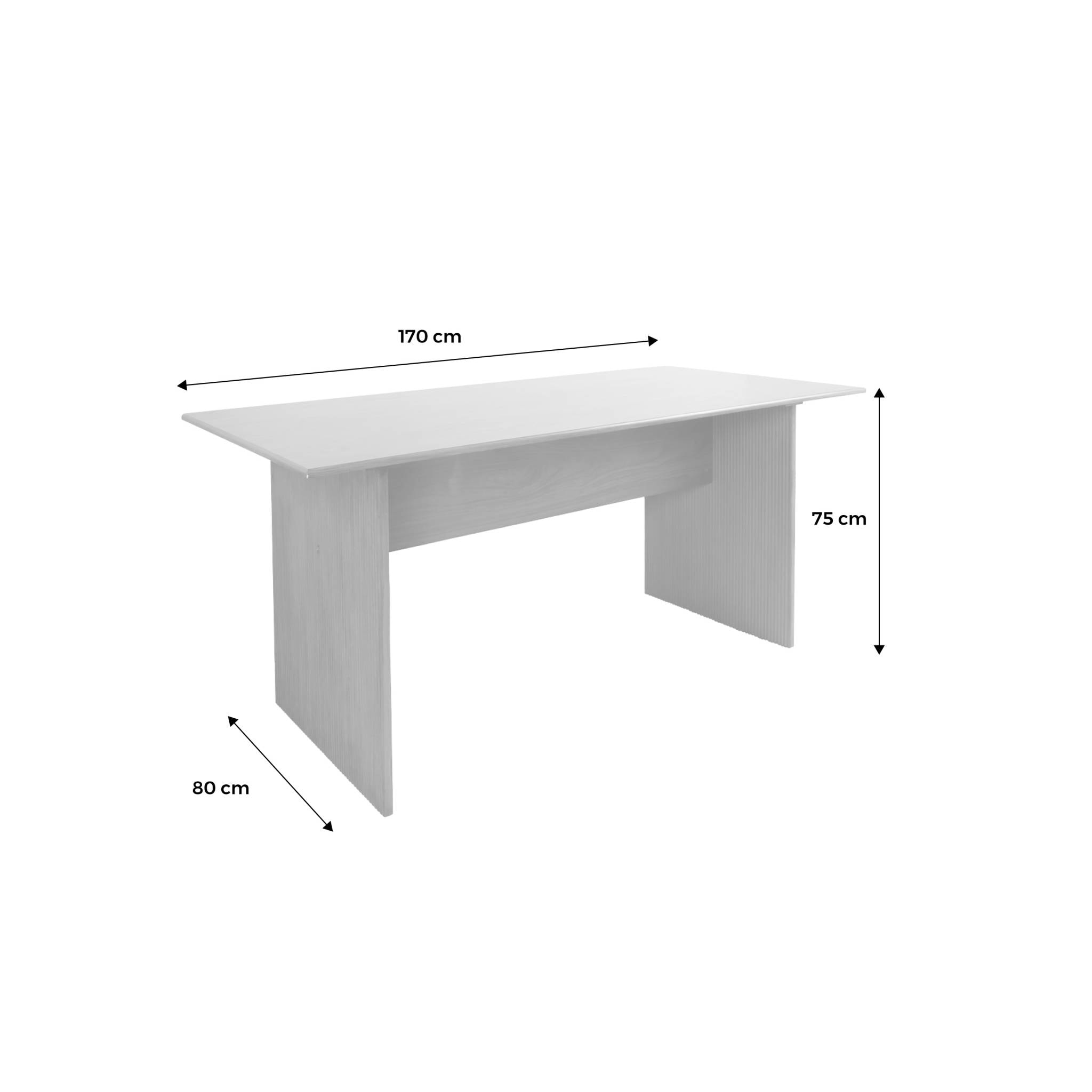 Table à manger rectangulaire effet bois sculpté 4-6 places. 170cm. couleur noyer