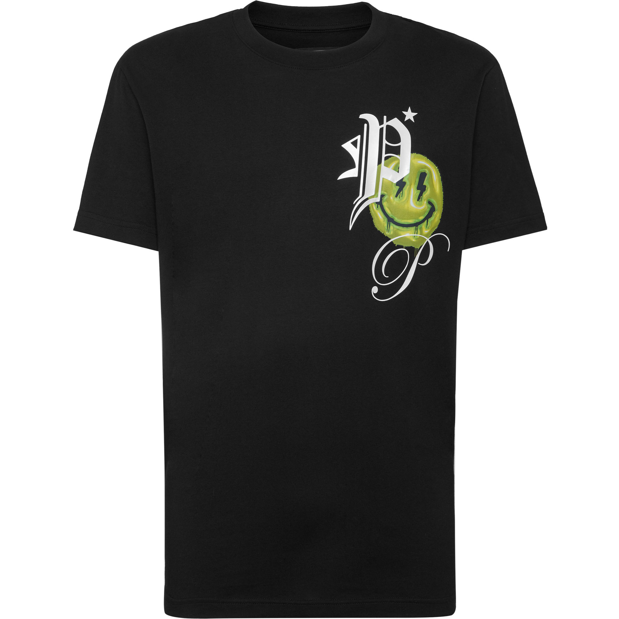 PHILIPP PLEIN Camiseta de cuello redondo y manga corta SMILE
