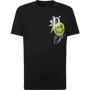PHILIPP PLEIN Camiseta de cuello redondo y manga corta SMILE