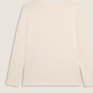 T-shirt a maniche lunghe con scritta “Something Amazing”