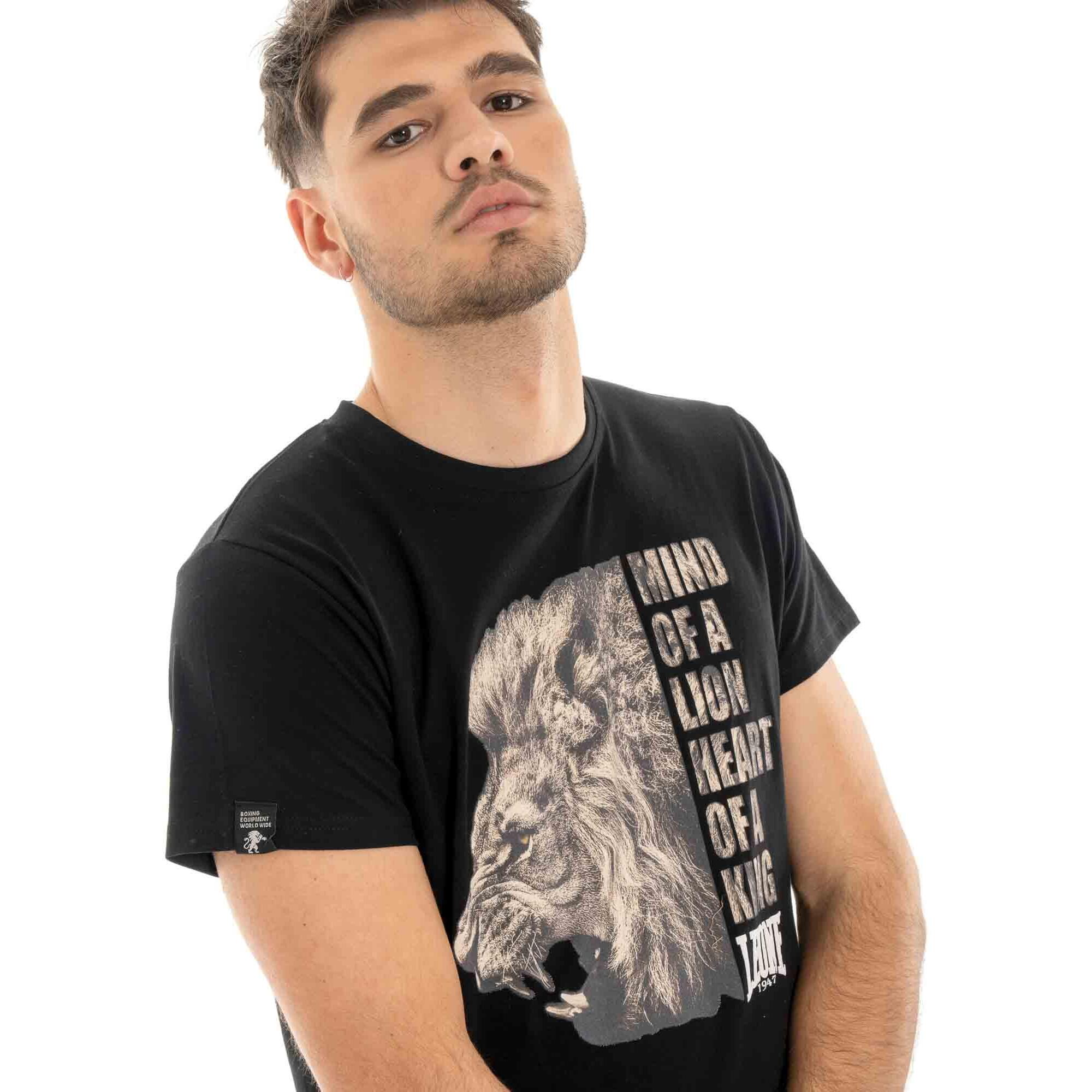 T-shirt uomo a manica corta in cotone, stampa Leone 1947 Graphics