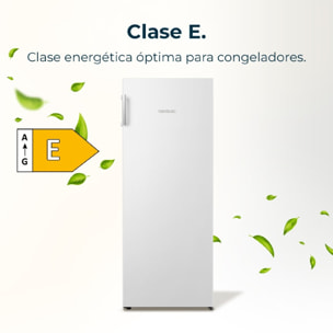 Cecotec Congelador vertical Bolero CoolMarket UF 155 White E