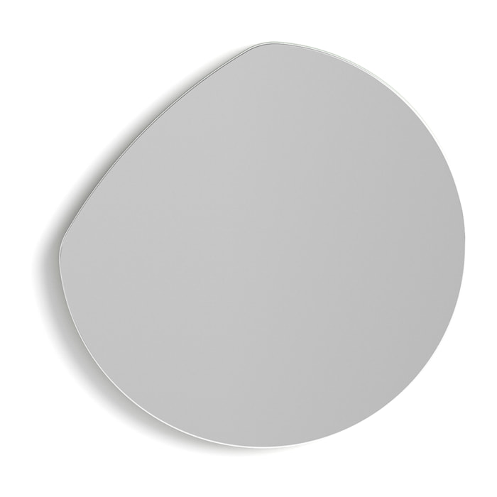 Espejo redondo Lune aglomerado gris ø38cm
