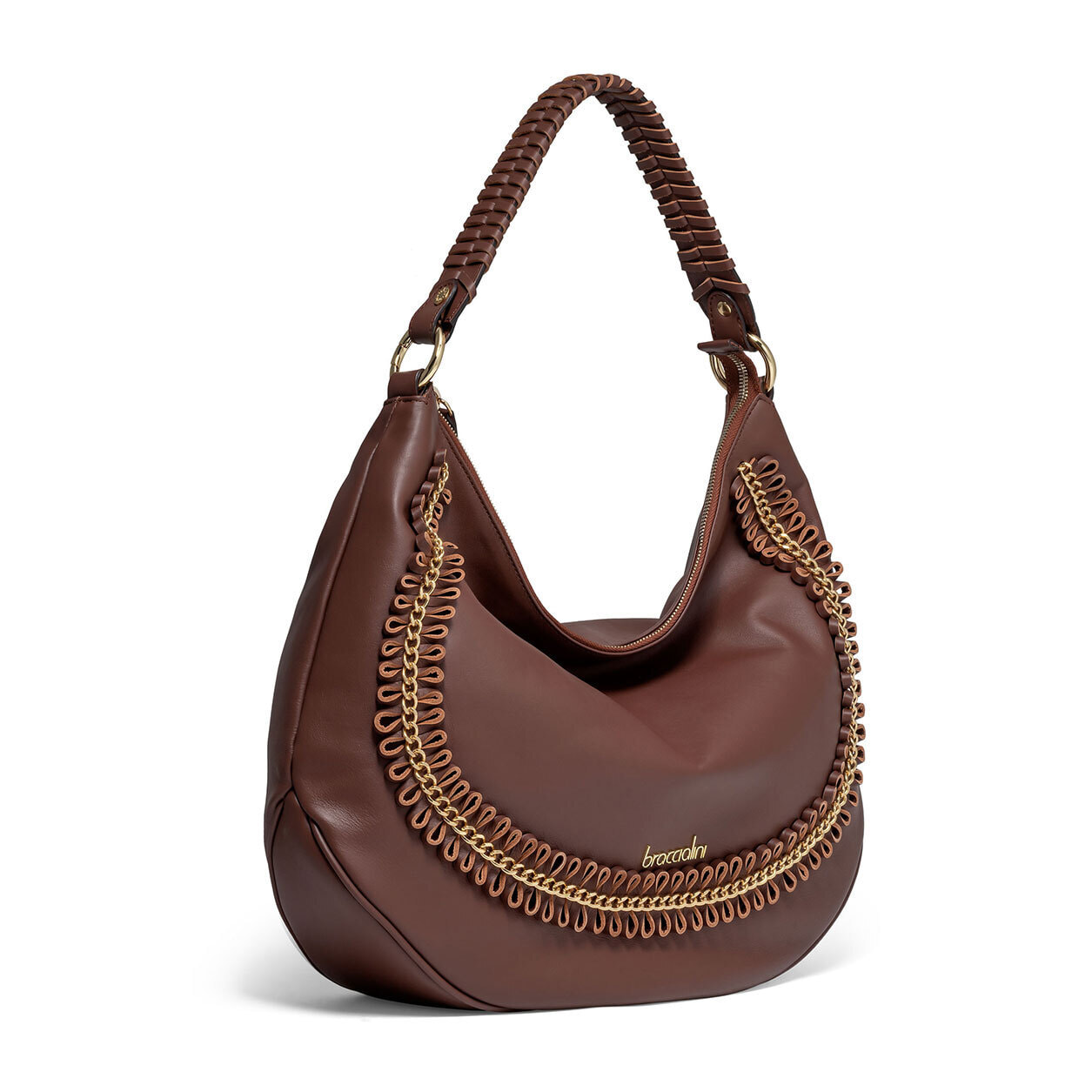 Borsa a spalla da donna In Vera pelle Made in Italy 37x32x9,5 cm