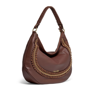 Borsa a spalla da donna In Vera pelle Made in Italy 37x32x9,5 cm