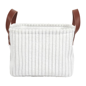 Panier Rangement Blanc X3 H20cm