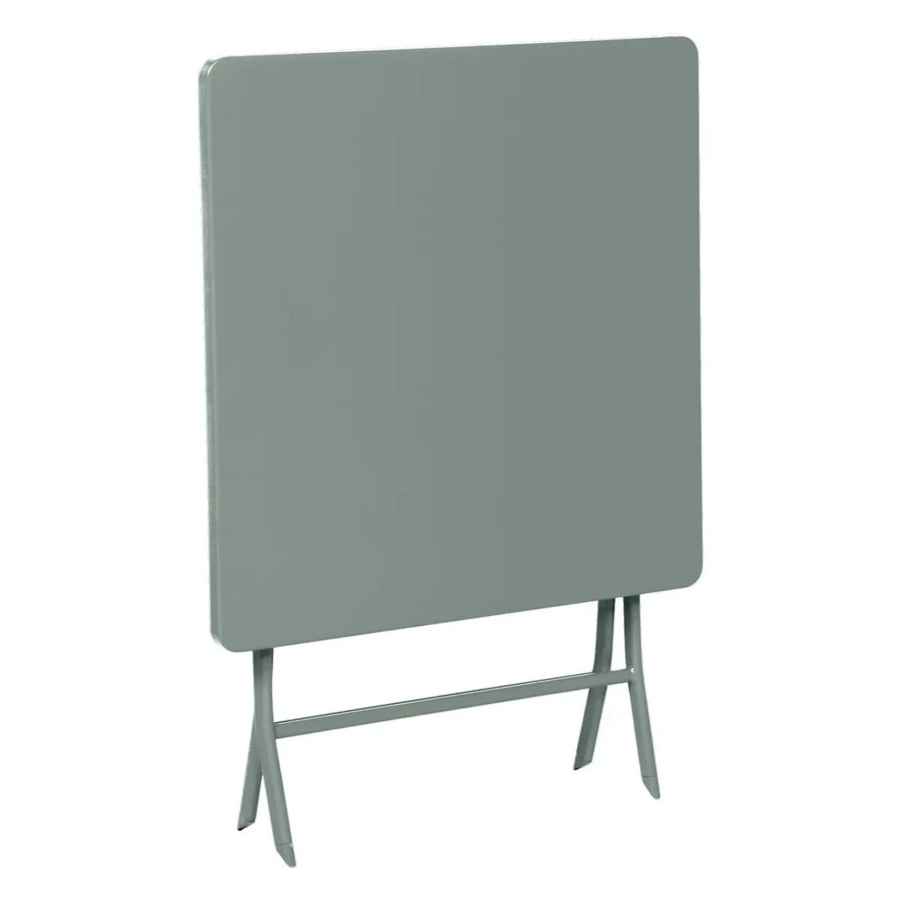 Table de jardin pliante carrée "Greensboro" vert olive 2 places en acier traité époxy