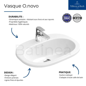 Vasque a encastrer O.Novo Blanc