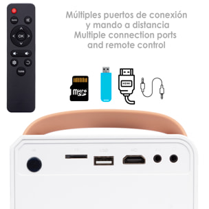 Proyector LCD Wifi 5G IMAX, Android 7, soporta 4k. 120 ANSI Lumens. Duplicación de pantalla.