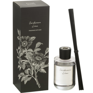 J-Line Bâtonnets parfumés Walk in the Woods - Cardamome Citron Vert - zwart - 180 ml