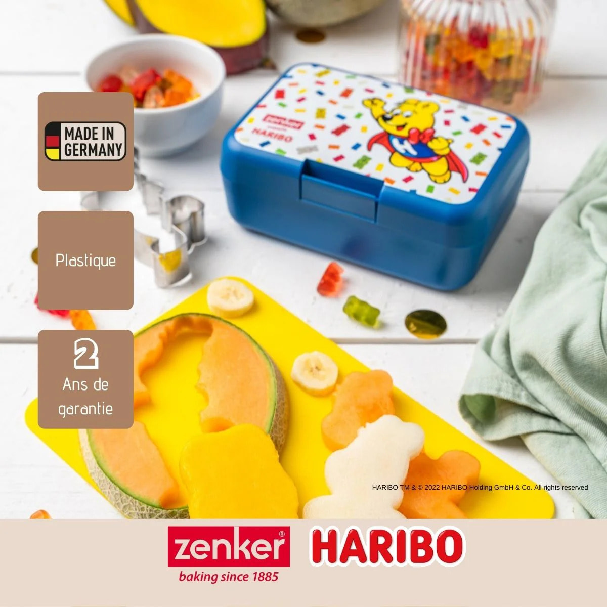 Boîte alimentaire avec couvercle en plastique 16,5 x 11,5 cm Zenker Haribo