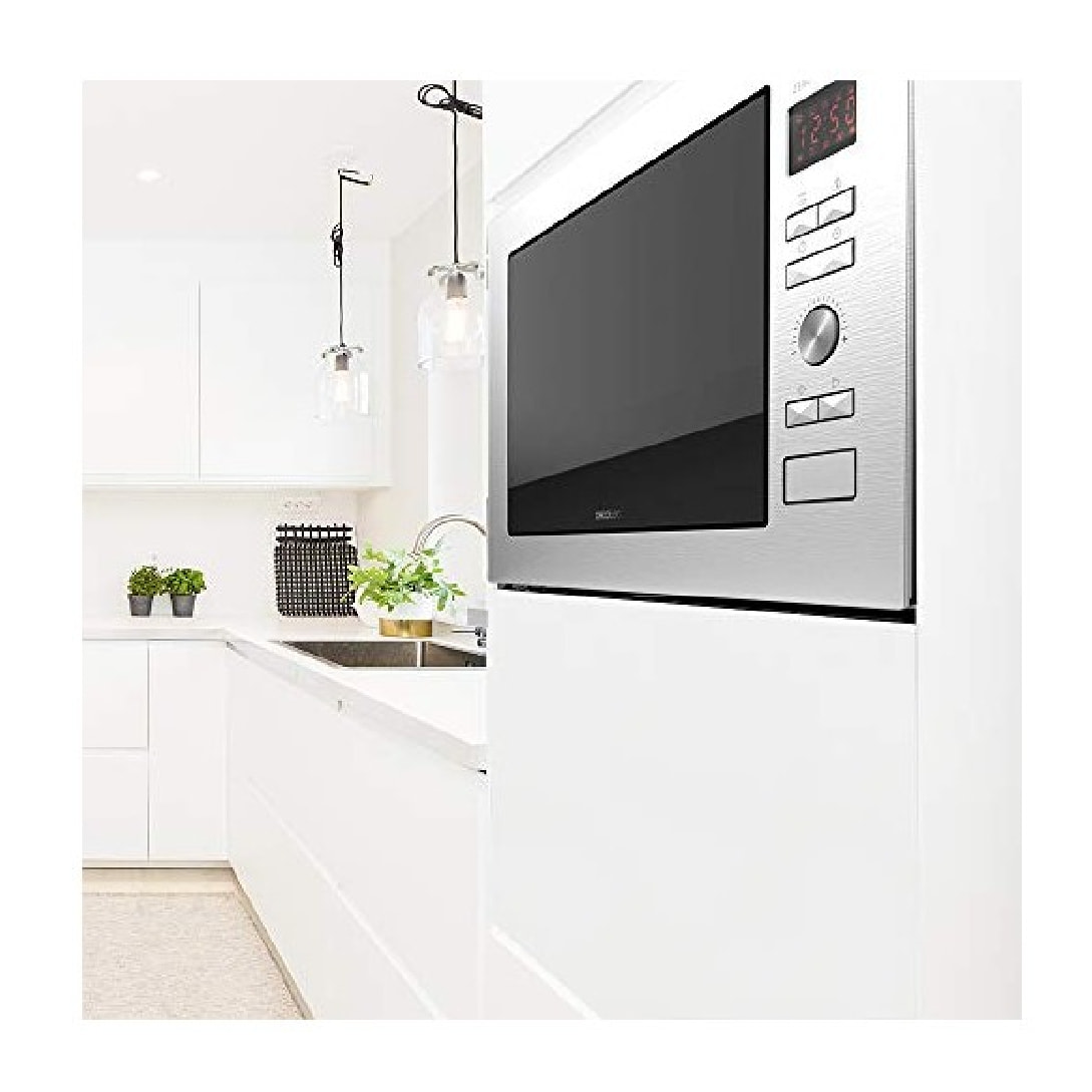 Microonde da incasso con piatto GrandHeat 2590 Built-In Steel Black Cecotec